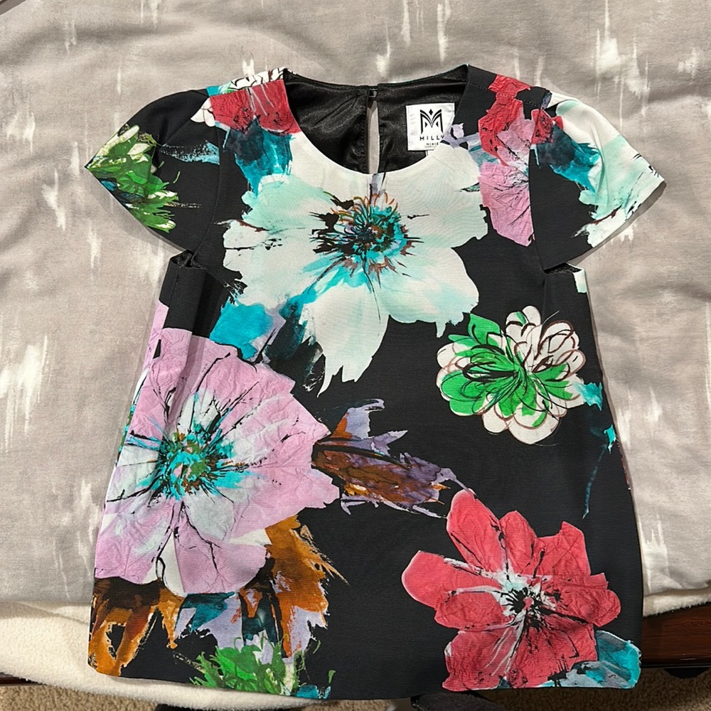 Milly Mini’s - Girls’ floral swing top